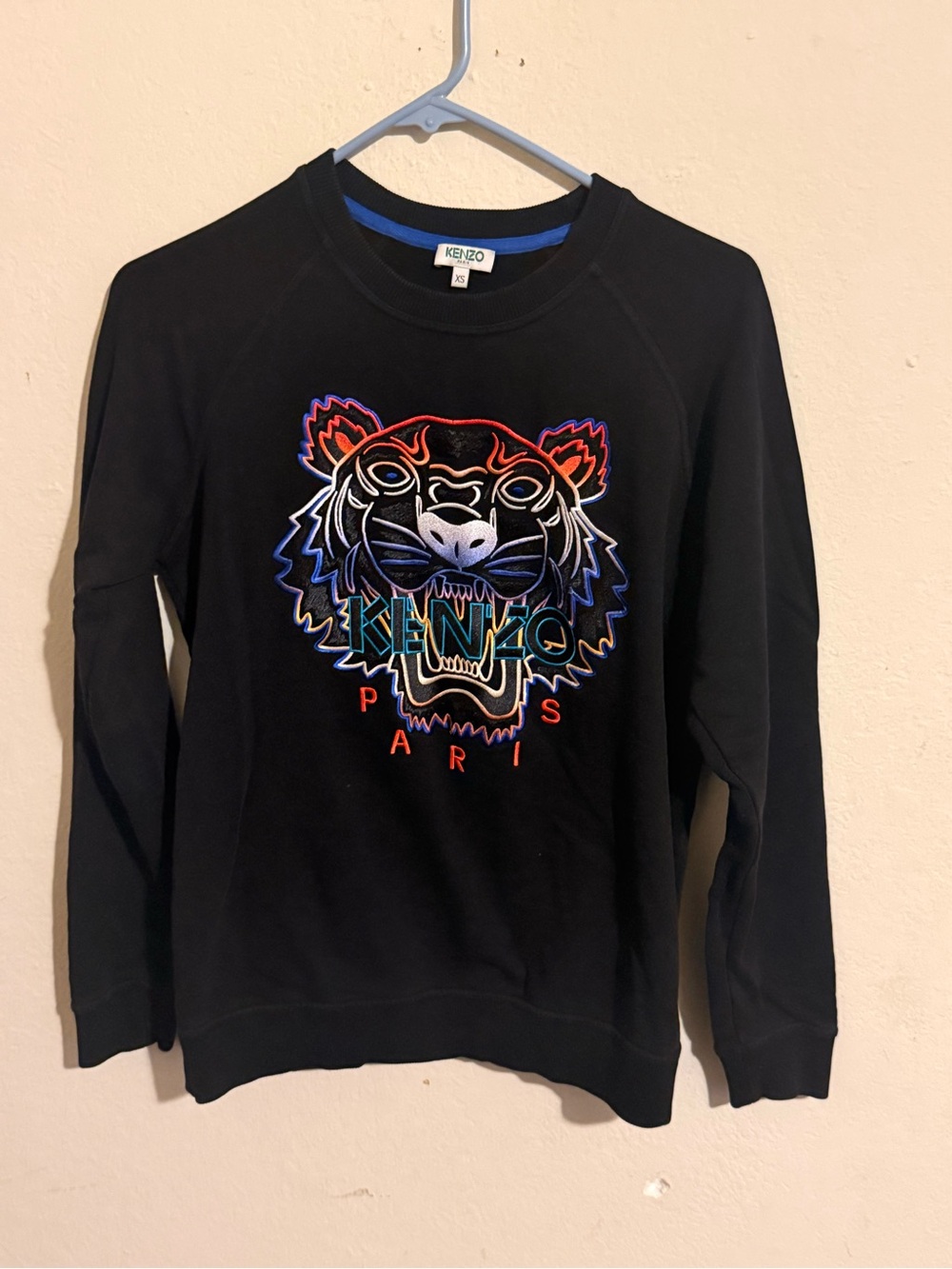 KENZO Black Tiger Embroidered Crewneck Sweater women’s  size xs